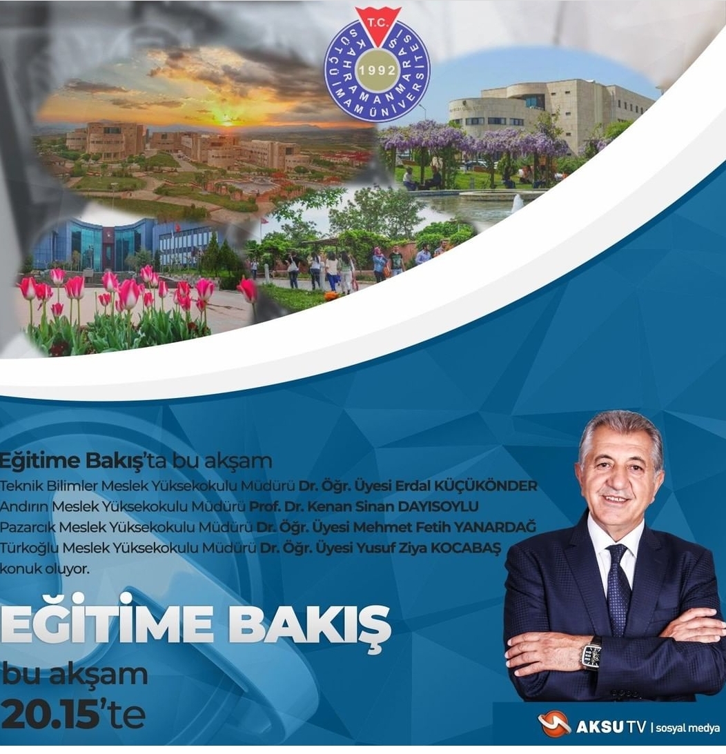 Bu Akşam 20.15'te Aksu TV'de Meslek Yüksekokulumuz Tanıtım Programı Yayınlanacaktır. 